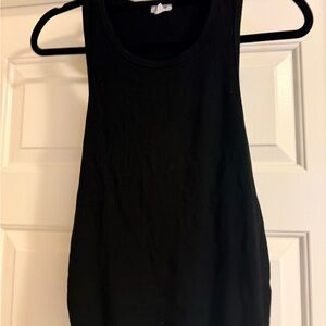 Garage Black Ribbed Tank Top